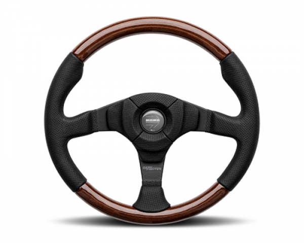 MOMO Dark Fighter Wood Steering Wheel